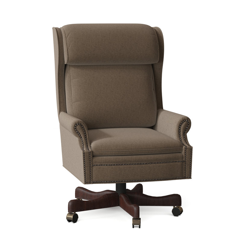 Fauteuil de direction Wendell, Indigo 8789, Espresso, Bronze vieilli