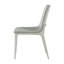 Chaise d'appoint en velours gris et chrome Tiberio