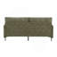 Canapé en tissu vert avec 2 coussins (coussin compressé)