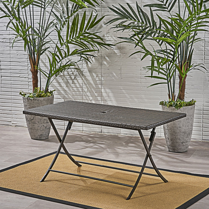 Table de salle à manger d'extérieur pliable