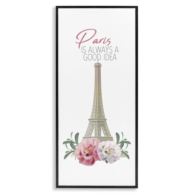 Art de giclée de la tour Eiffel Paris par Good Idea par Kim Allen, Giclée encadrée noir minuit, H 30 po x l 13 po