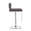 Tabouret de bar confortable et gris avec assise rectangulaire élégante et rembourrage en mousse