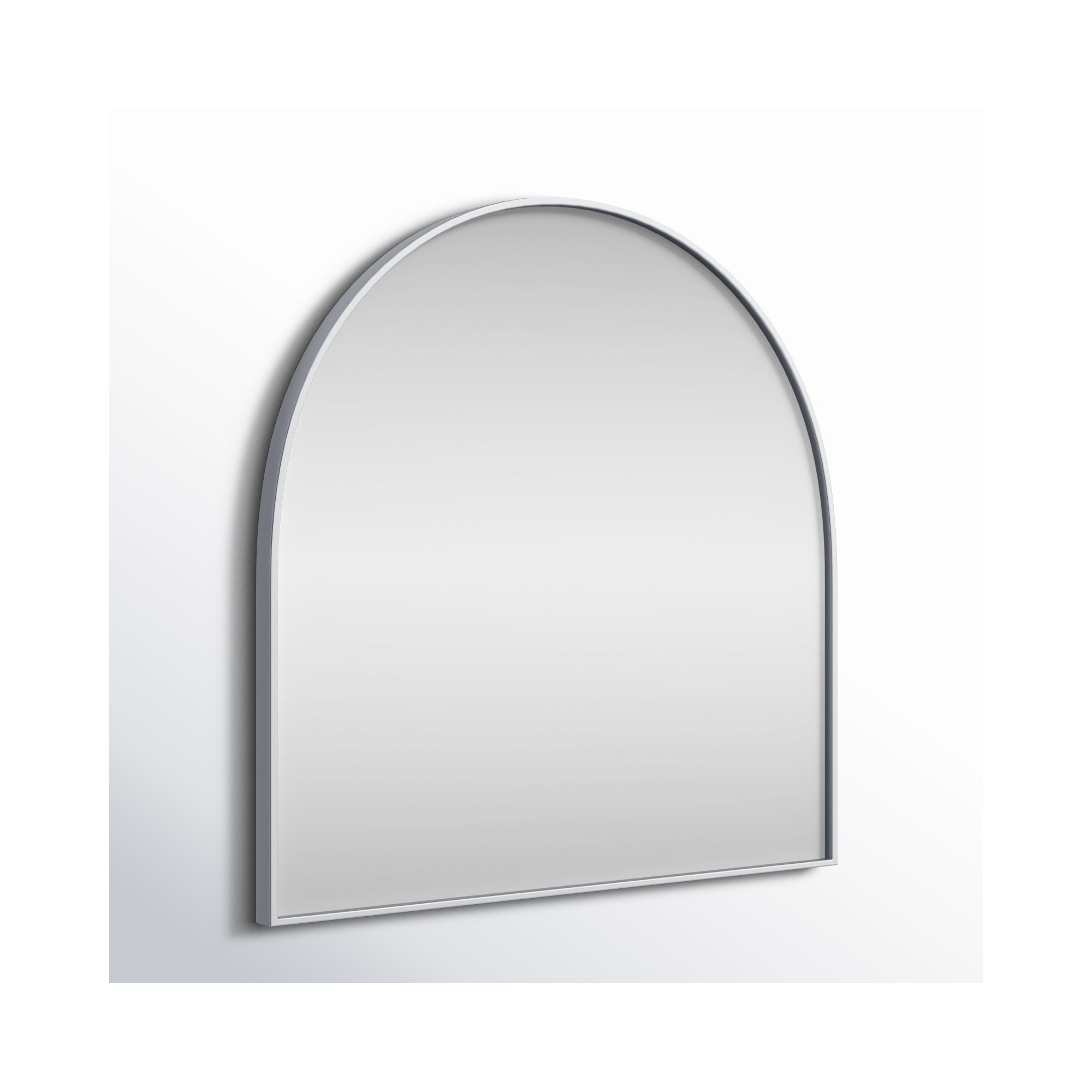 Sabine Metal Arch Wall Mirror, 36" x 36", Silver
