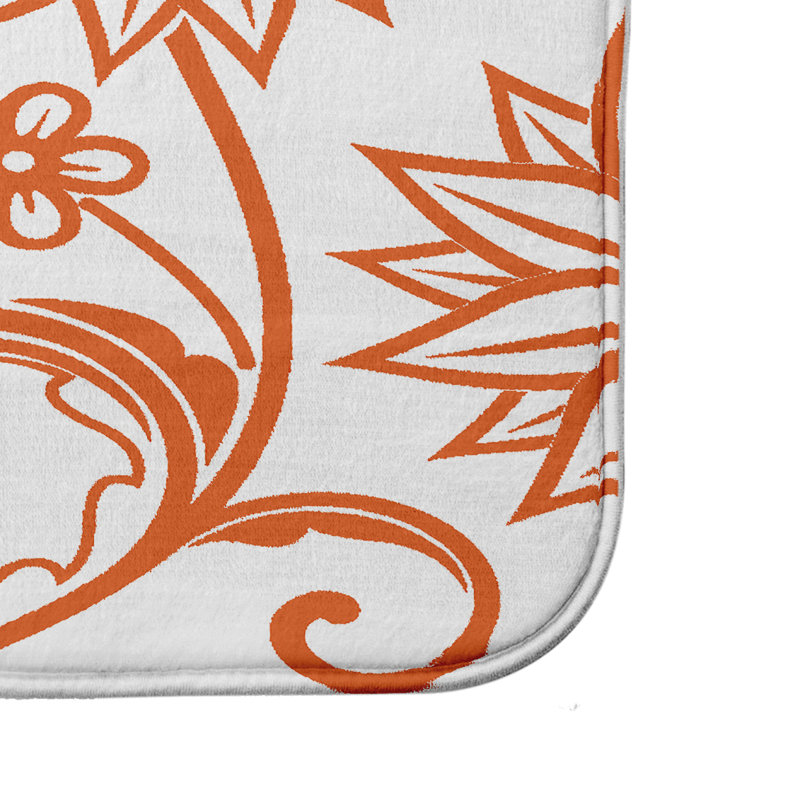Tapis pour salle de bain Lower Failand, H 18 po x L 30 po, Orange