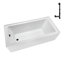 Baignoire en alcôve en acrylique blanc brillant avec drain externe 60 po x 30 po Streamline-101699044