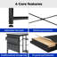L-Shaped Metal Base Computer Desk