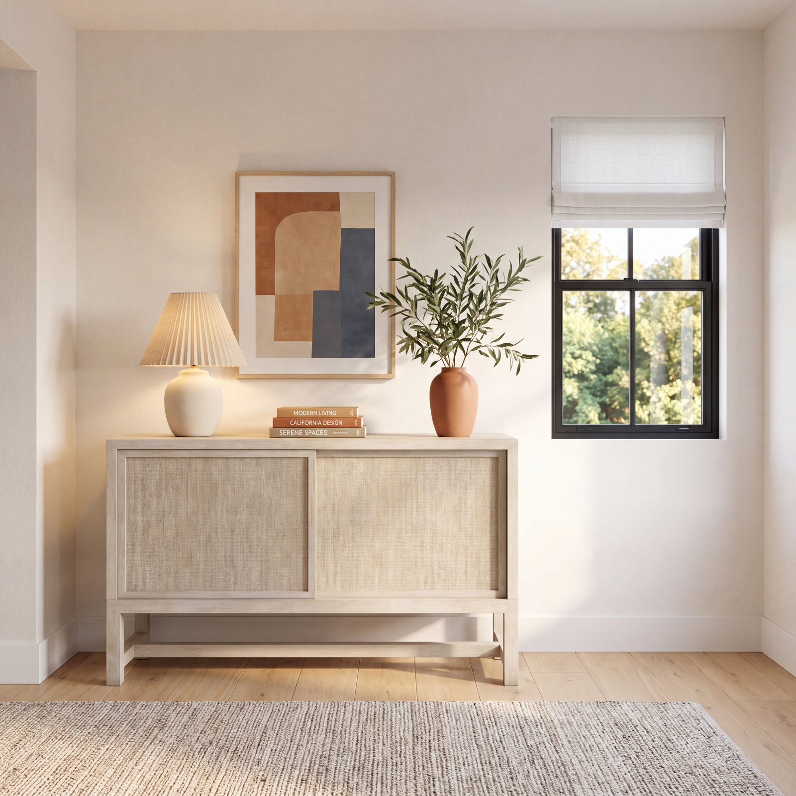 Solid Oak Credenza
