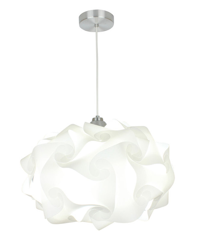 Boomery 1 - Light Single Pendant, 17" H x 29" W x 29" D, E26 - Default, Nickel