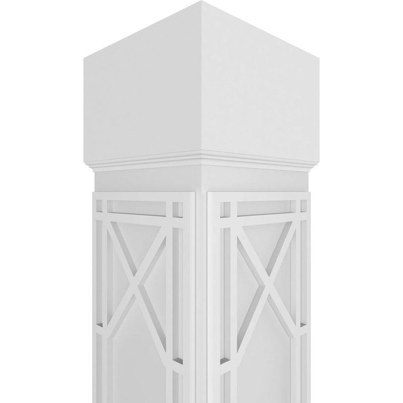 Craftsman Classic Bungalow carré non effilé avec colonne standard Capital et standard, H 96 po x l 9,625 po x P 9,625 po