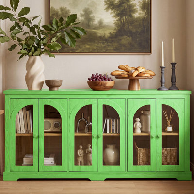 Buffet avec porte vitrée cintrée