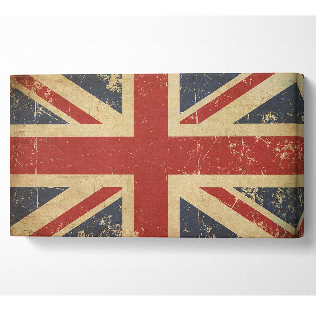 Nadja Grunge Union Jack Erosion - Wrapped Canvas Kunstdrucke