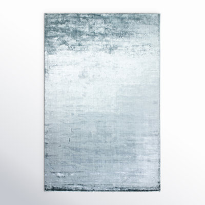 Adelia Hand-Knotted Silk Sky Area Rug