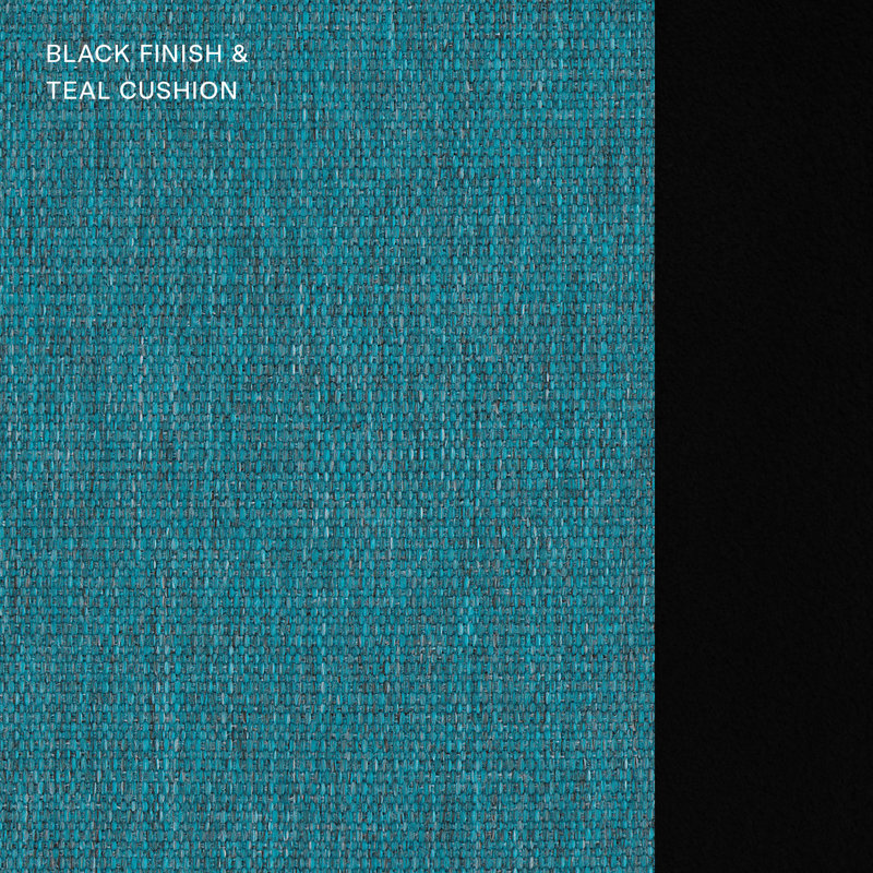Méridienne Edisto, Noir, Turquoise