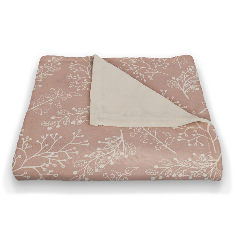 Hand Woven Throw Blanket, Blush, Paisley