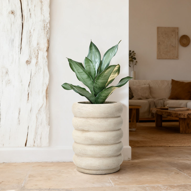 Pot à fleurs moderne 23 po pour décoration d'intérieur ou d'extérieur
