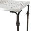 Ensemble de 3 tables d'appoint en métal galvanisé, utilisables comme tables de chevet à la maison ou comme support pour plantes sur une terrasse, base en fer, 7,2 kg, trois tables gigognes pour entrée, structure, surface.