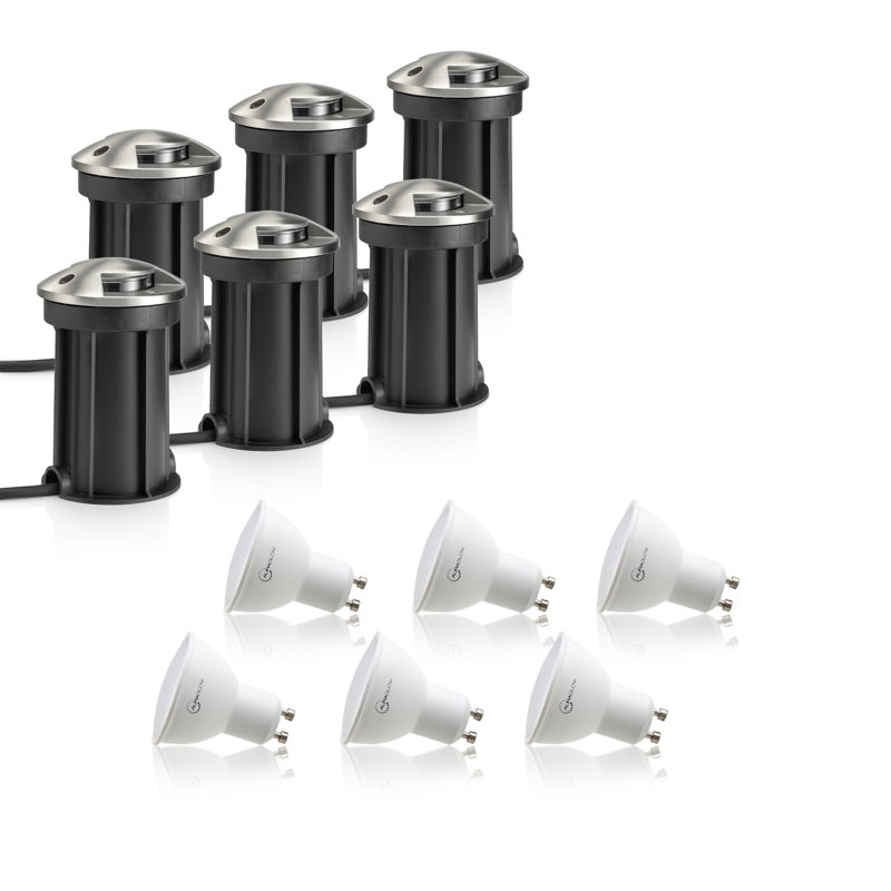 Black Metal Well Light Pack, Warm White