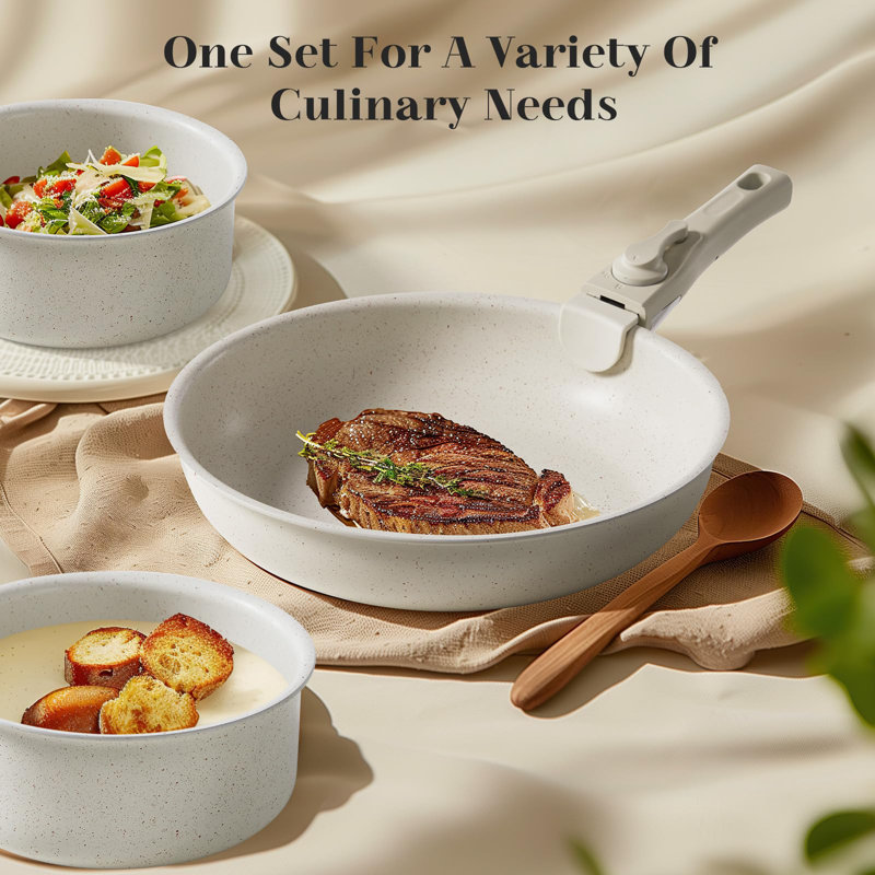 Ensemble de 12 casseroles et poêles antiadhésives