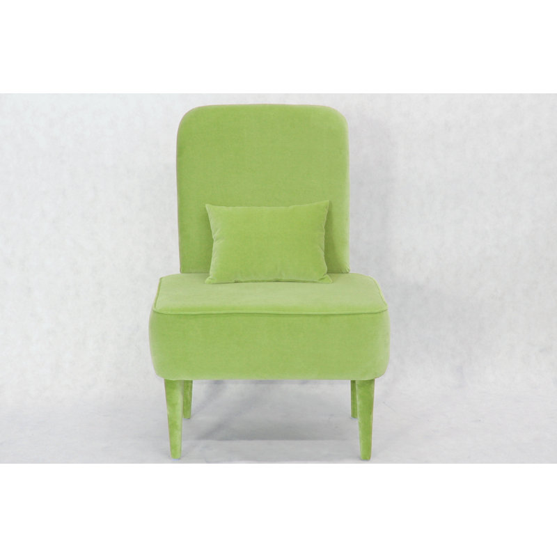 Pastel Velvet Accent Chair, Lime Green