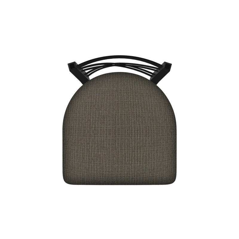Catalina 18'' H Upholstered Metal Side Chair, Black Wrinkle, Fabric-Graph Chalice