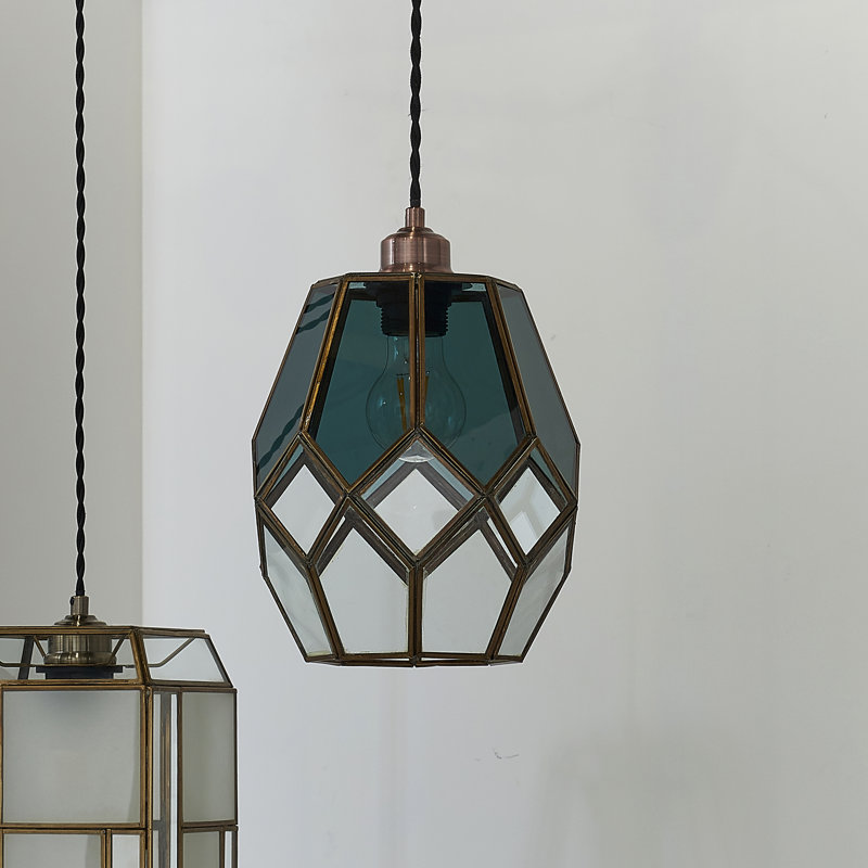 19cm Glass Oval Pendant Shade