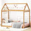 Lit simple en bois de pin