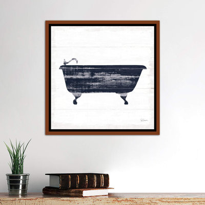 «Shiplap Bath I Navy» par Sue Schlabach - impression