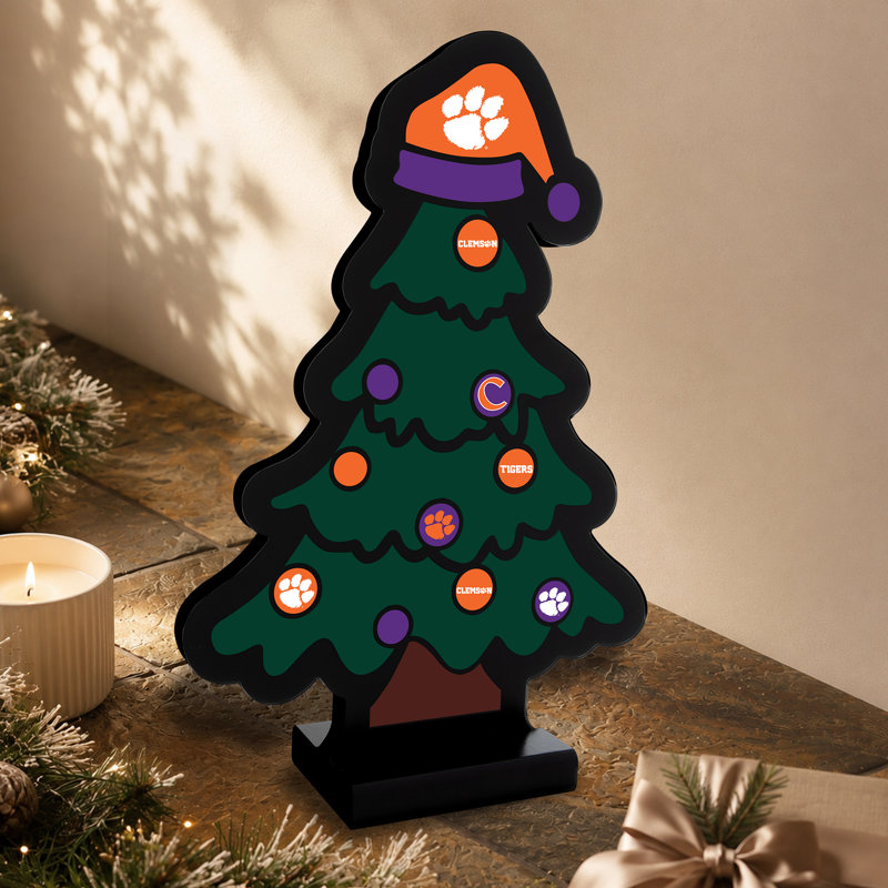 NCAA Clemson Tigers Infinity Christmas Tree LED Light