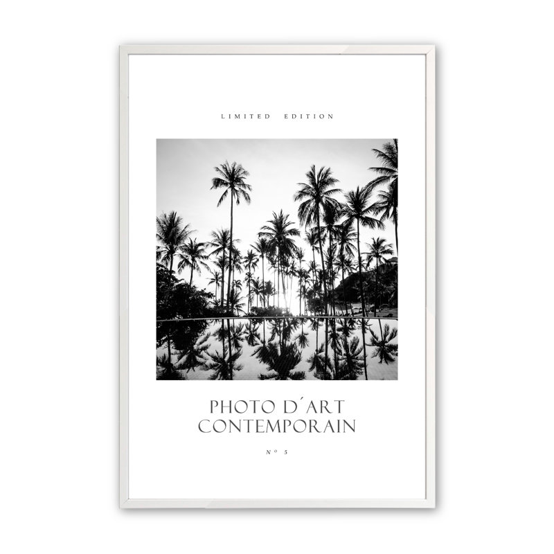 Jimmie Monotone Mirage par Design Fabrikken, H 36 po x l 24 po x P 1,25 po, Blanc opaque