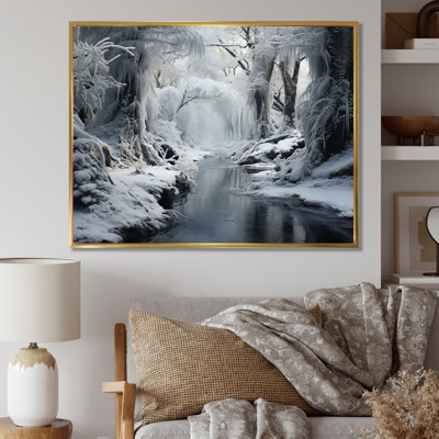 «Winter Silent Woods I - Winter Landscape», art mural sur toile