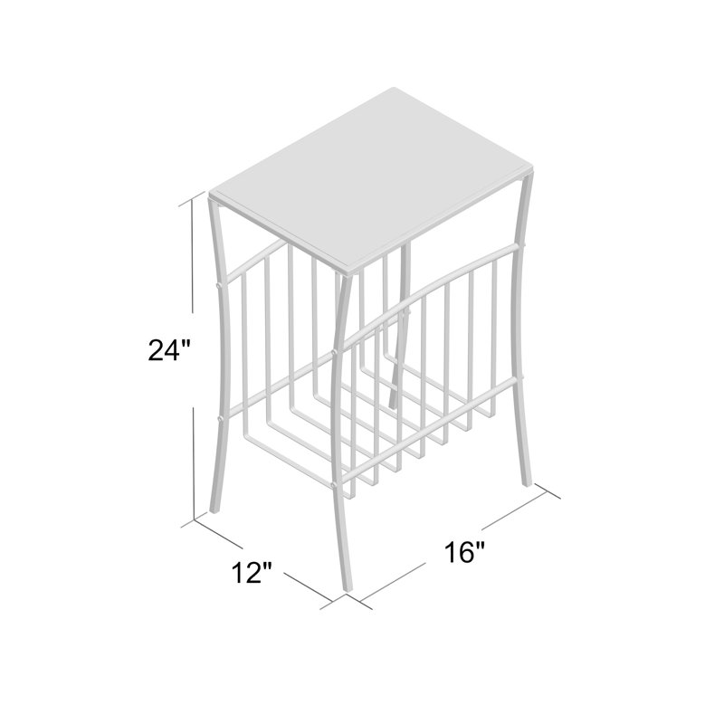 Table de bout avec rangement pour magazines Ellyn