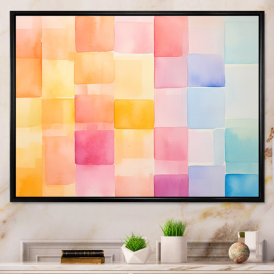 Paster Color Cubes Patterns I - Art mural géométrique