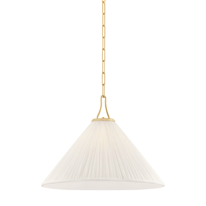 Luminaire suspendu large en laiton vieilli 1 lumière Mitzi Merida, H 70,75 po x l 22 po x P 22 po, 25 W