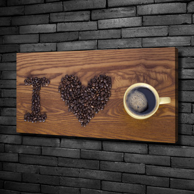 I Love Coffee - No Frame Print on Canvas