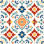 Papier peint auto-adhésif amovible mosaïque géométrique multicolore 23,6 "x H 118"