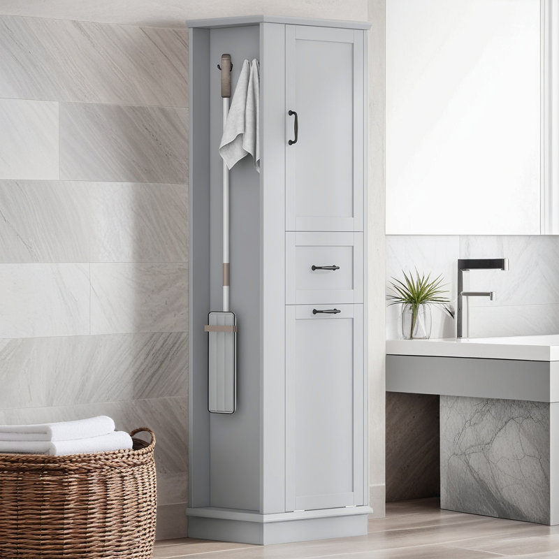 Armoire à linge autoportante, Gris