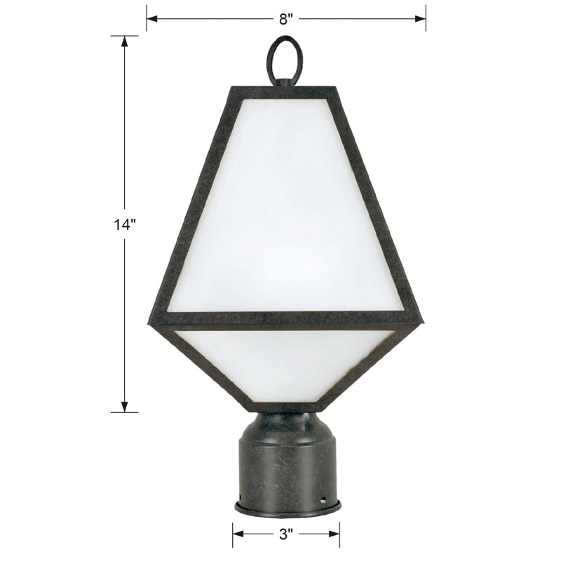 Maribel Lantern Head, 15.5" H x 8" W x 8" D