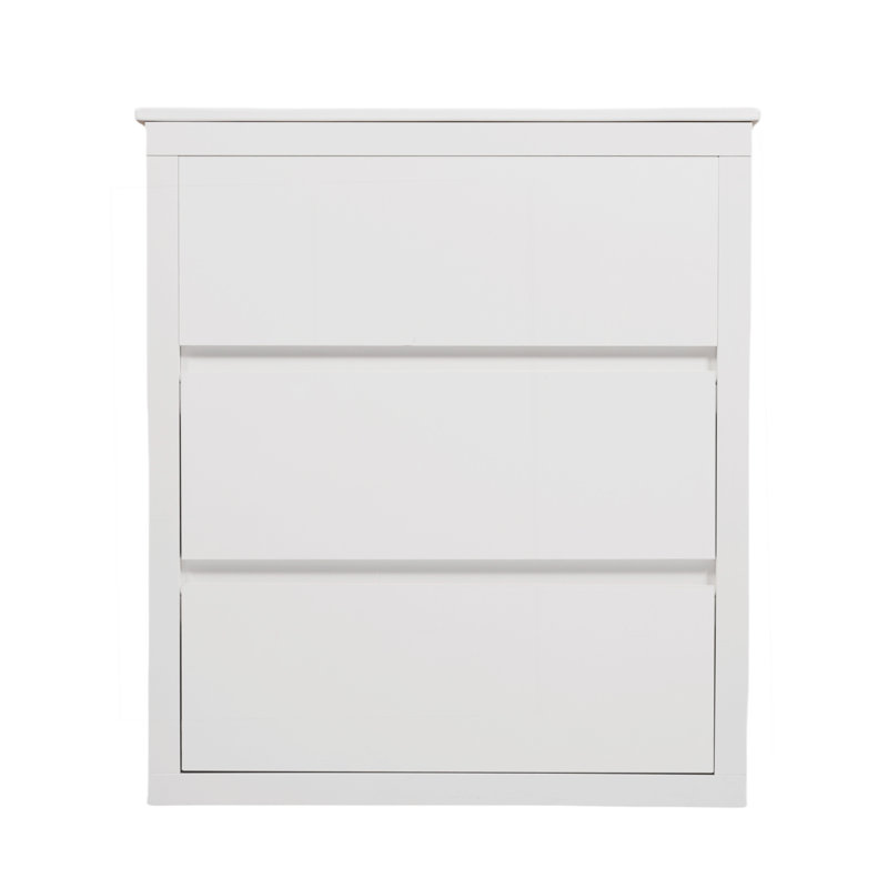 Meuble-lavabo 30 po avec lavabo en céramique et 2 tiroirs pleine extension, meuble-lavabo autoportant avec poignée libre à 45 °, glissières de tiroir à fermeture en douceur, blanc