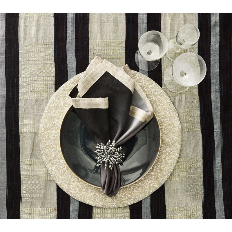 Dip Dye Linen Napkin, Gray