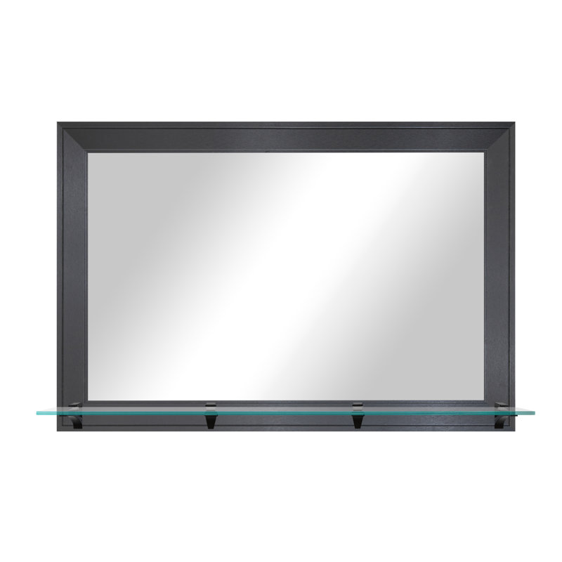 Miroir mural Casmey, 32,5 po x 42 po, Acier noir
