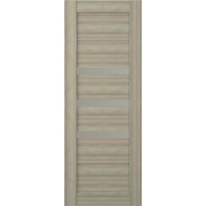 Rita Pine Finish Solid Composite Core Interior Door with Frosted Glass Inserts