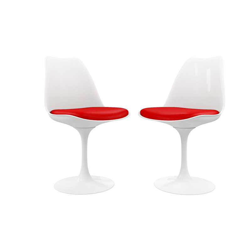  Chaise de salle à manger Rose, Rouge, 4