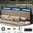 Tryston King Size Bed Frame With Footstool,upholstered Headboard,led Lights,Cream-1601692872-1601692876