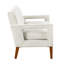 Mobilier 2 pièces beige en chenille rembourré pour le salon, conception moderne, ressorts ensachés et coussins de siège réversibles, pièce de pieds en bois massif avec tissu, pieds en noyer, housses amovibles, 3