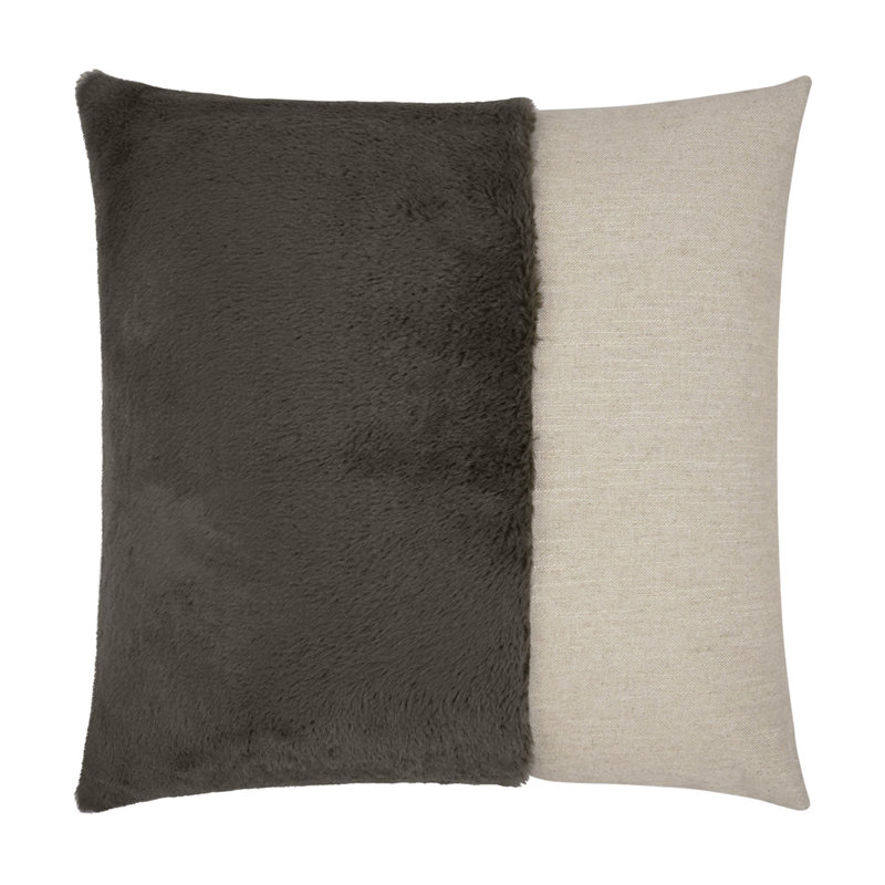 St. Moritz Pillow Cover & Insert, Gray/Brown, Square 24"