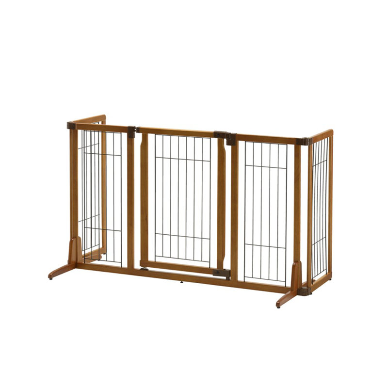 Large barrière autoportante pour animaux avec porte Premium Plus