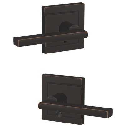 Custom Latitude Hall-Closet and Bed-Bath Lever with Upland Trim