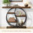 47.24" Entryway Table, Industrial 5-tier Console Sofa Table  With Multiple Storage Shelves-2040236991