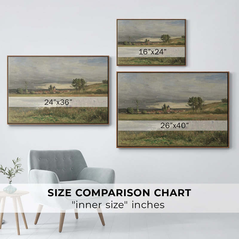 "Vintage Landscape - CDLIX" sur toile, Noyer, H 27 po x l 41 po