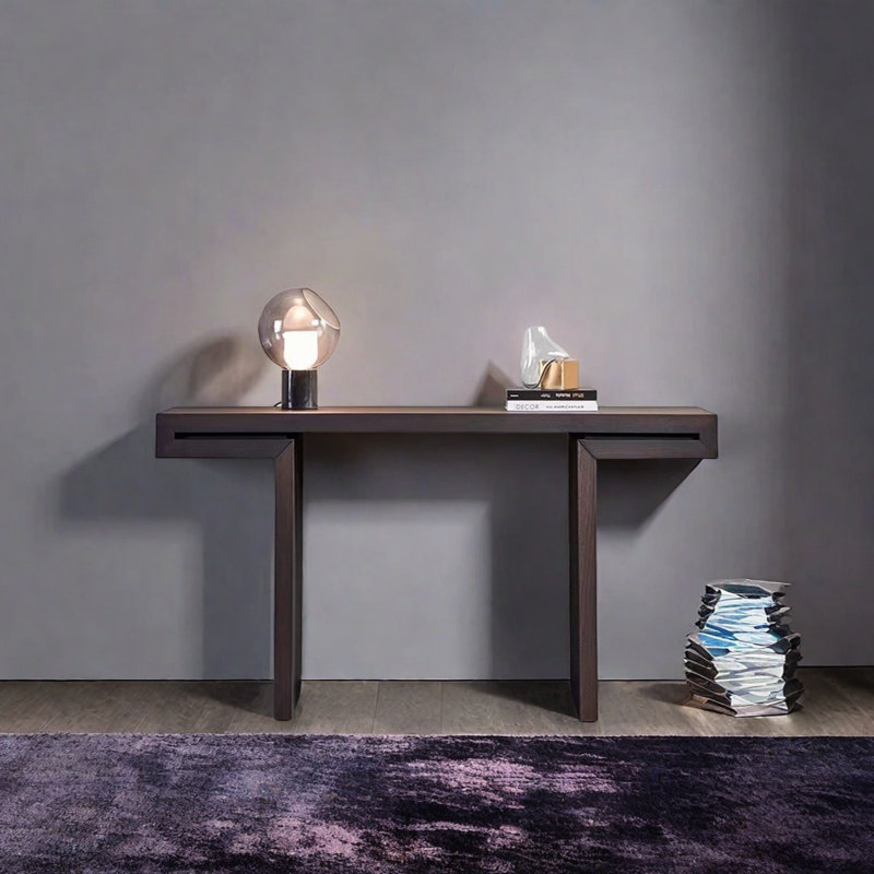 Modern Minimalist Solid Wood Console Table, 33.46" H x 55.12" W x 15.35" D